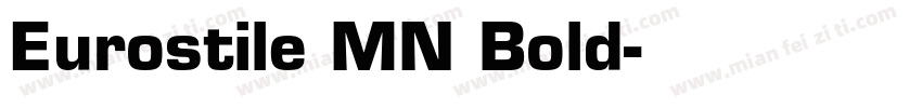 Eurostile MN Bold字体转换